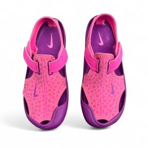 Nike Kids Pink and Purple Water Shoes Sandals Size 13